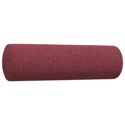 3Dílná Sedací Souprava S Polštáři Vínová Textil