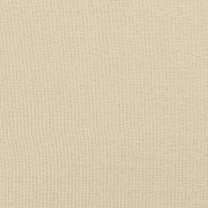 4Dílná Sedací Souprava S Podnožkou A Polštáři Krémová Textil