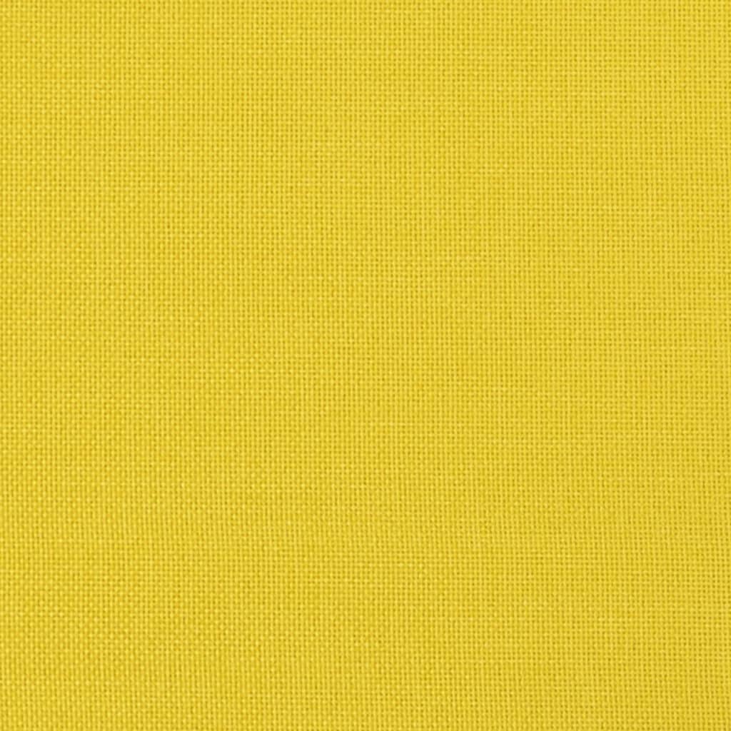 4Dílná Sedací Souprava S Podnožkou A Polštáři Žlutá Textil