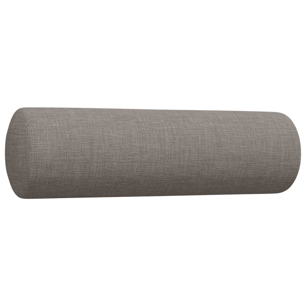 4Dílná Sedací Souprava S Podnožkou A Polštáři Taupe Textil