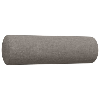 4Dílná Sedací Souprava S Podnožkou A Polštáři Taupe Textil