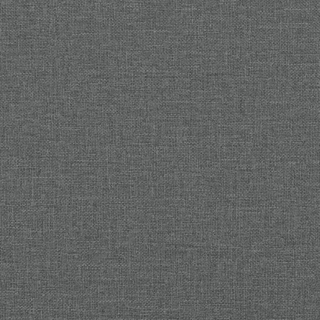 3Dílná Sedací Souprava S Podnožkou A Polštáři Tmavě Šedá Textil