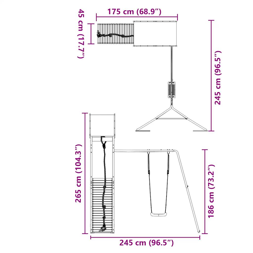 Dětské Hřiště Na Zahradu Masivní Borové Dřevo