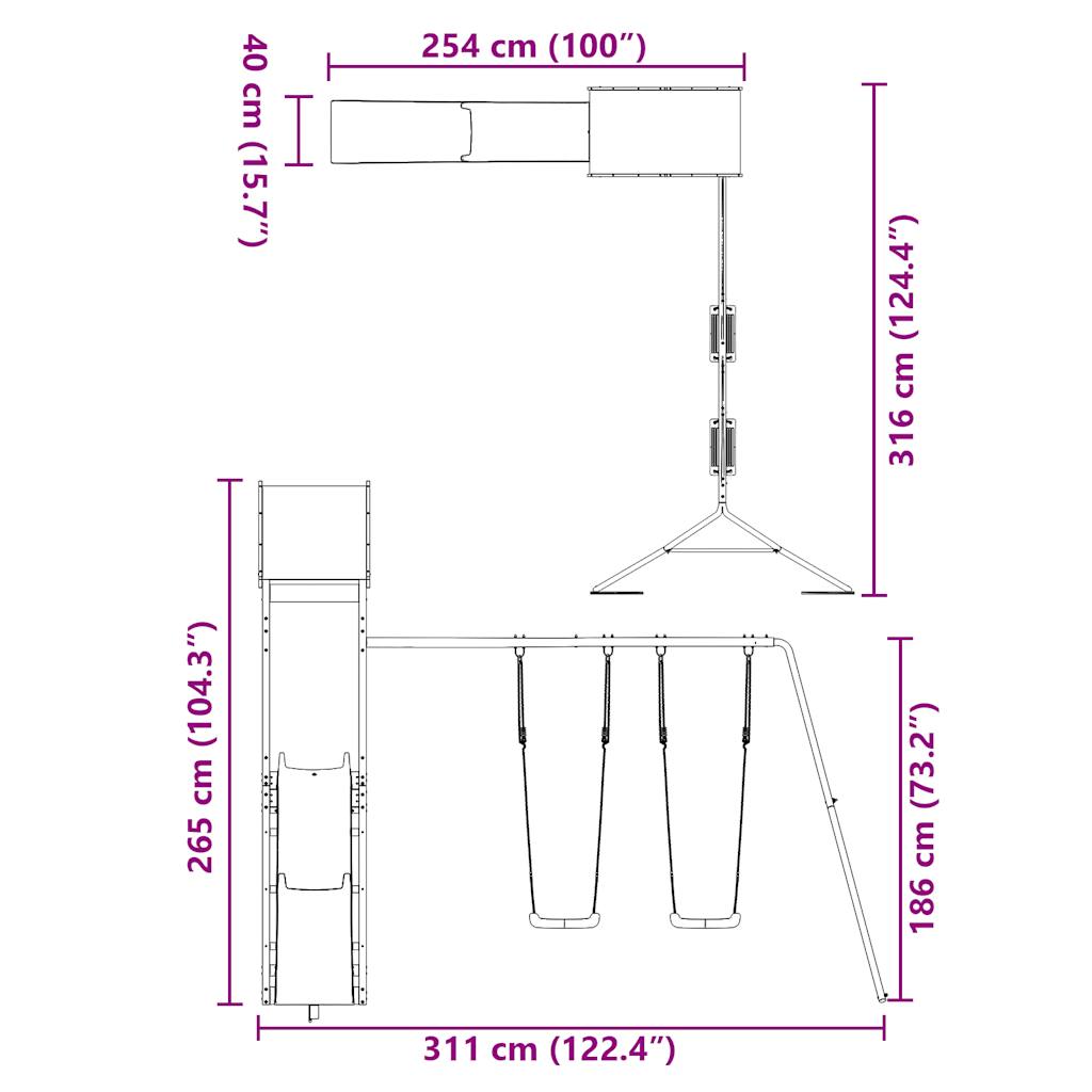 Dětské Hřiště Na Zahradu Masivní Borové Dřevo