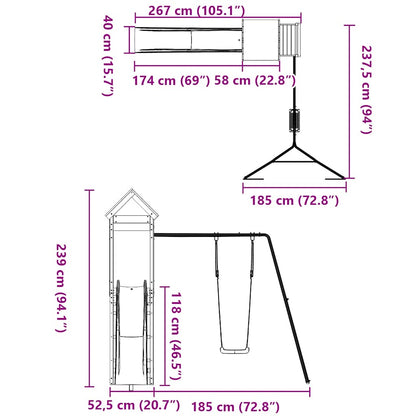 Dětské Hřiště Na Zahradu Masivní Borové Dřevo