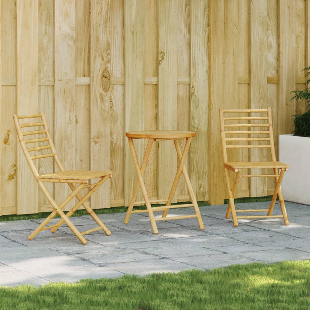 3Dílný Bistro Set Bambus