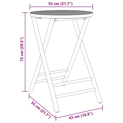 3Dílný Bistro Set Bambus