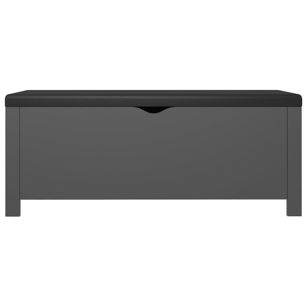 Úložný Box S Polštářem Šedý 105 X 40 X 45 Cm