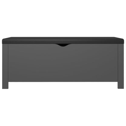 Úložný Box S Polštářem Šedý 105 X 40 X 45 Cm