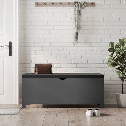 Úložný Box S Polštářem Šedý 105 X 40 X 45 Cm