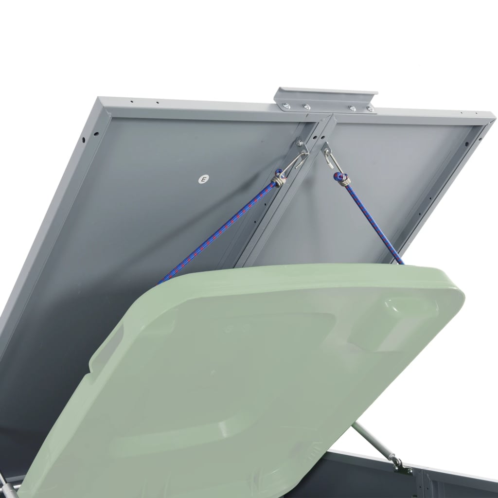 Box Na 4 Popelnice Šedý 276 X 79 X 117 Cm Ocel