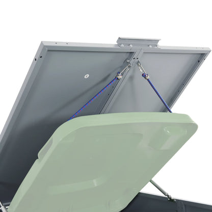 Box Na 4 Popelnice Šedý 276 X 79 X 117 Cm Ocel