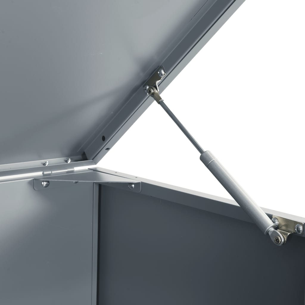 Box Na 4 Popelnice Šedý 276 X 79 X 117 Cm Ocel