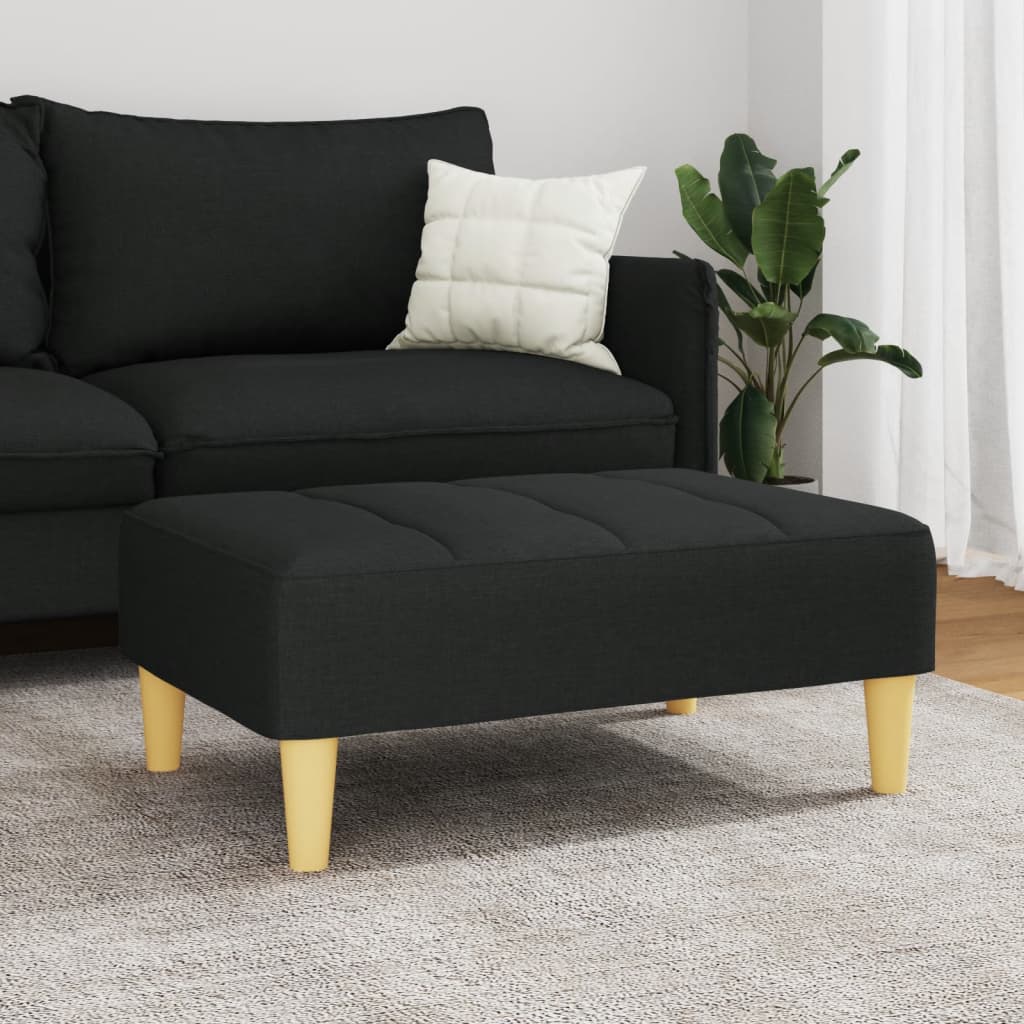 Podnožka Černá 77 X 55 X 31 Cm Textil