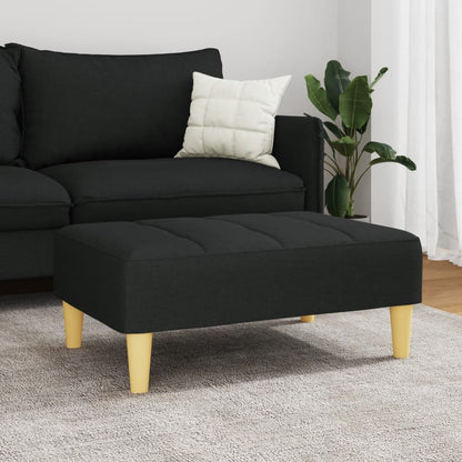 Podnožka Černá 77 X 55 X 31 Cm Textil