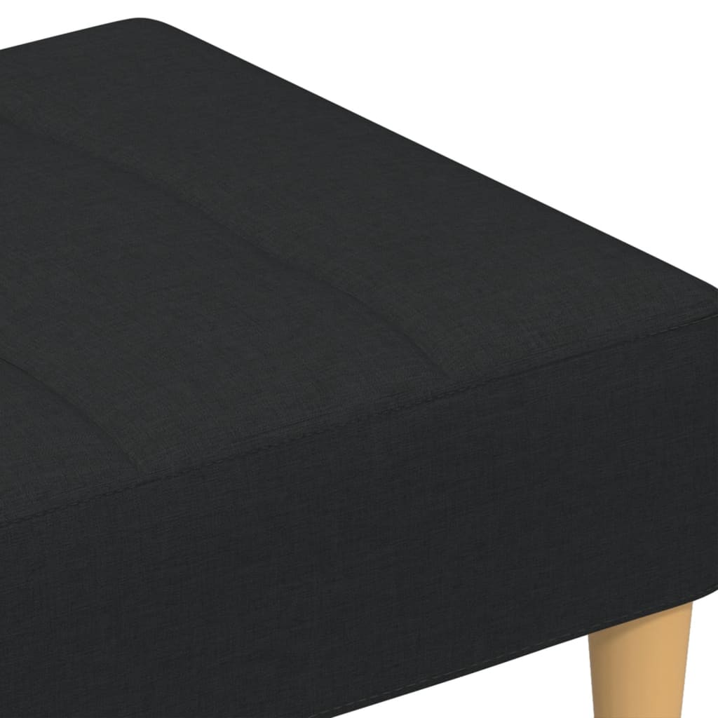 Podnožka Černá 77 X 55 X 31 Cm Textil