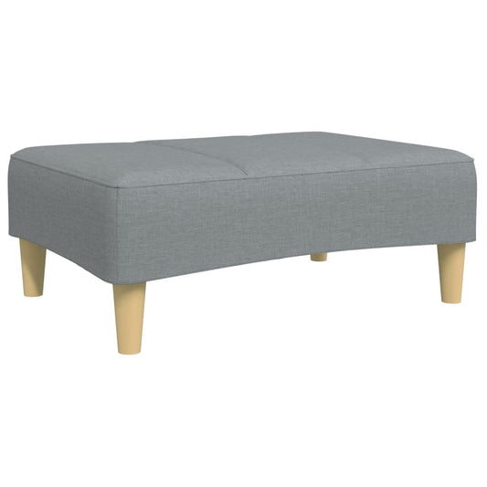 Podnožka Světle Šedá 77 X 55 X 31 Cm Textil