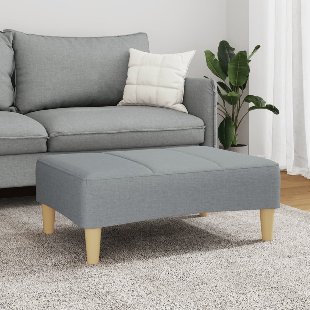 Podnožka Světle Šedá 77 X 55 X 31 Cm Textil