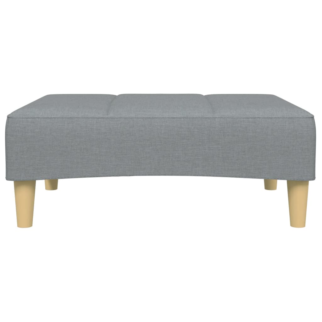 Podnožka Světle Šedá 77 X 55 X 31 Cm Textil
