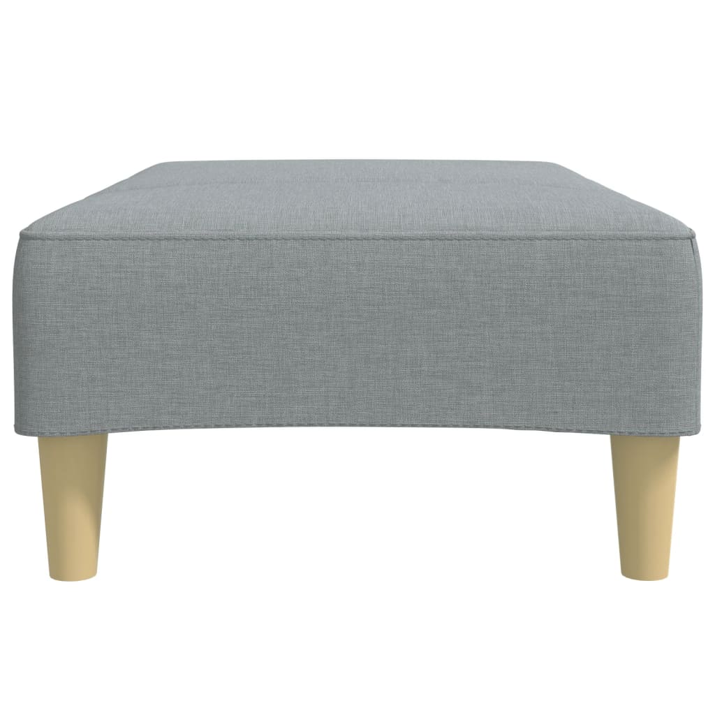 Podnožka Světle Šedá 77 X 55 X 31 Cm Textil