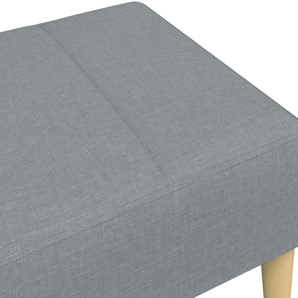 Podnožka Světle Šedá 77 X 55 X 31 Cm Textil