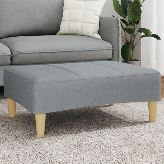 Podnožka Světle Šedá 77 X 55 X 31 Cm Textil