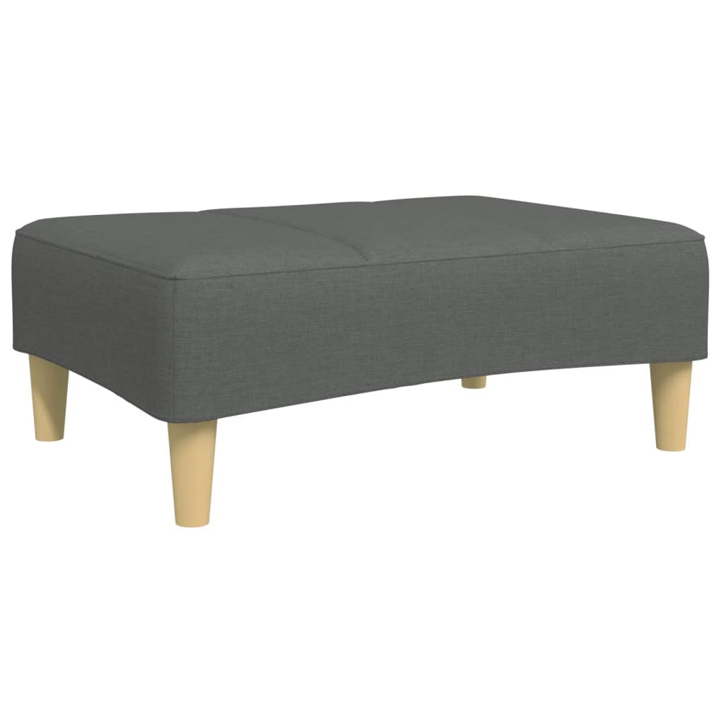 Podnožka Tmavě Šedá 77 X 55 X 31 Cm Textil