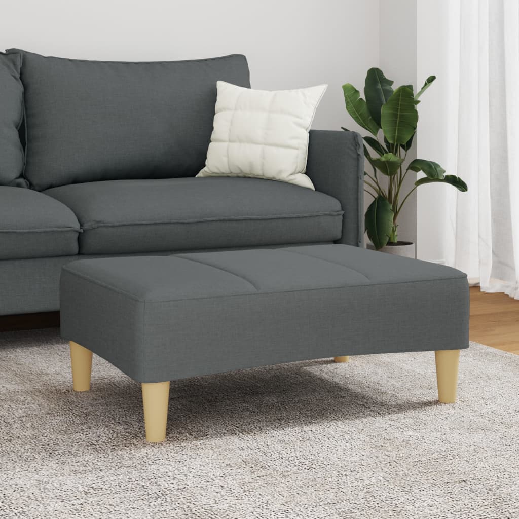 Podnožka Tmavě Šedá 77 X 55 X 31 Cm Textil