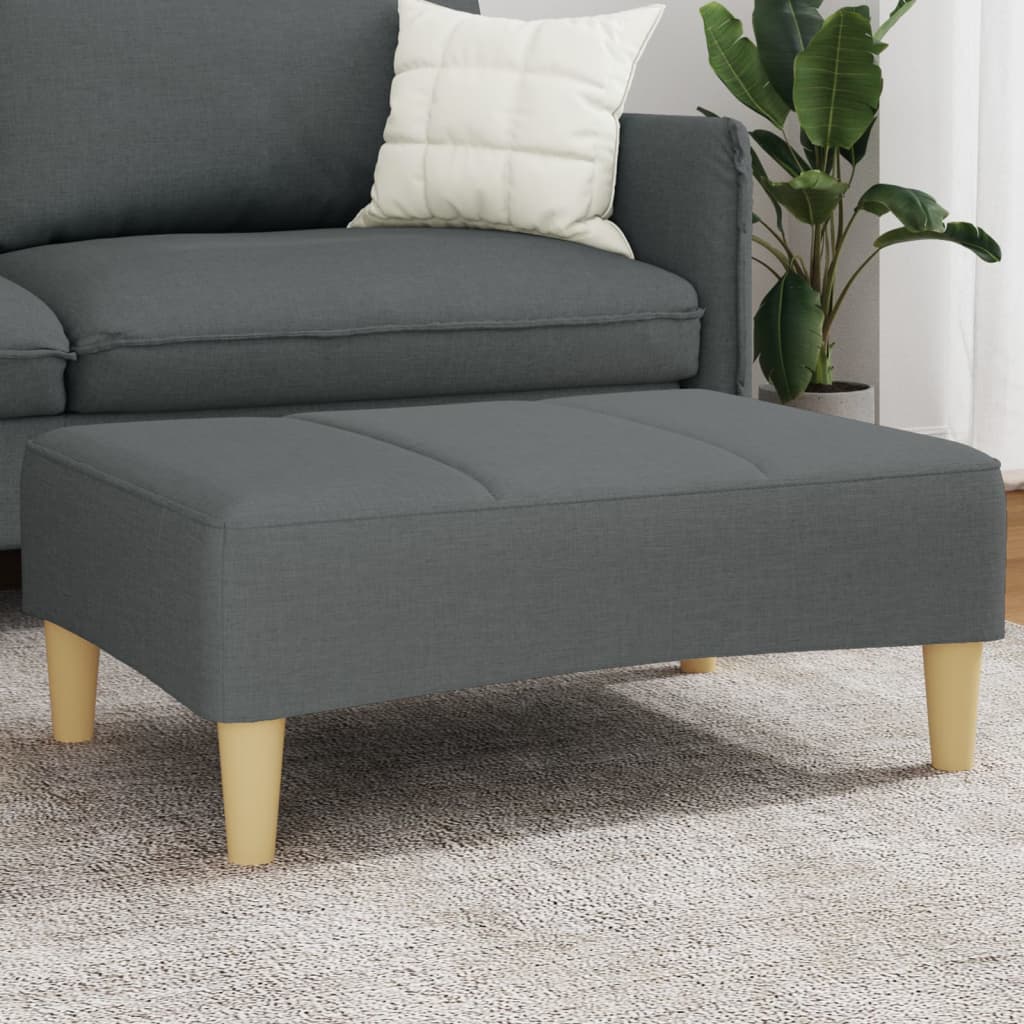Podnožka Tmavě Šedá 77 X 55 X 31 Cm Textil