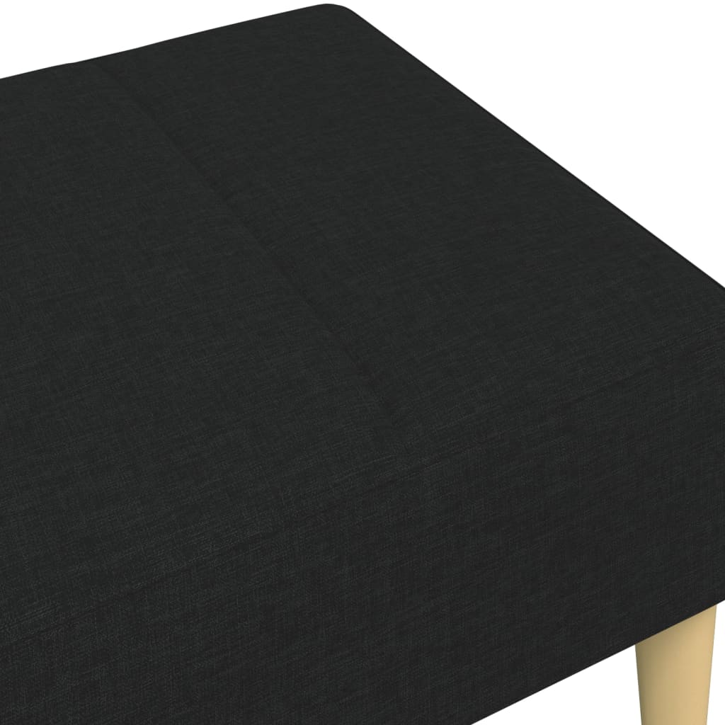 Podnožka Černá 77 X 55 X 31 Cm Textil