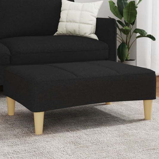 Podnožka Černá 77 X 55 X 31 Cm Textil