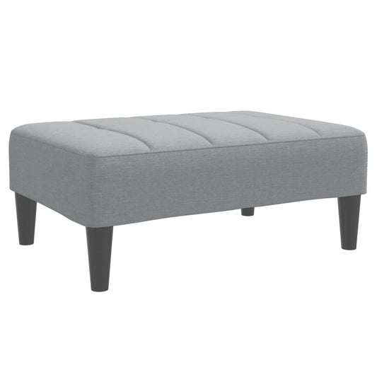 Podnožka Světle Šedá 77 X 55 X 31 Cm Textil
