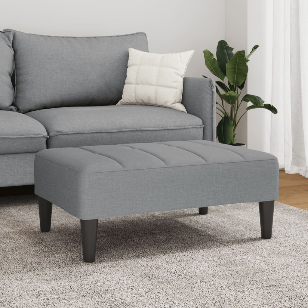 Podnožka Světle Šedá 77 X 55 X 31 Cm Textil