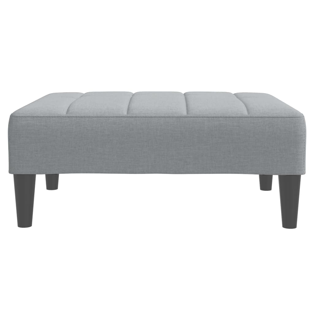Podnožka Světle Šedá 77 X 55 X 31 Cm Textil