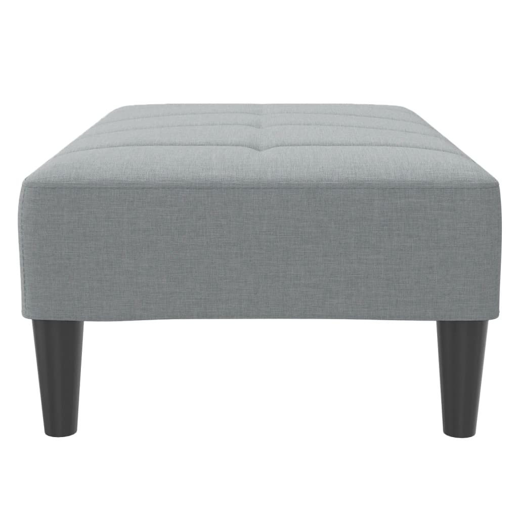 Podnožka Světle Šedá 77 X 55 X 31 Cm Textil