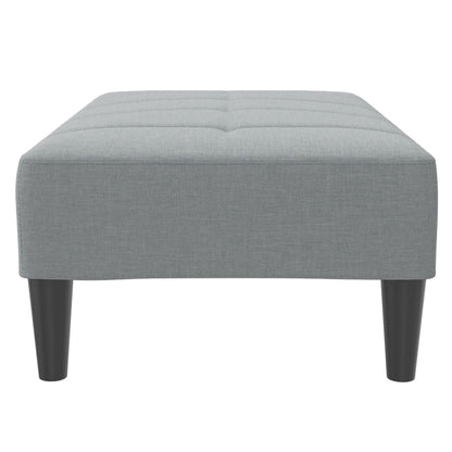 Podnožka Světle Šedá 77 X 55 X 31 Cm Textil