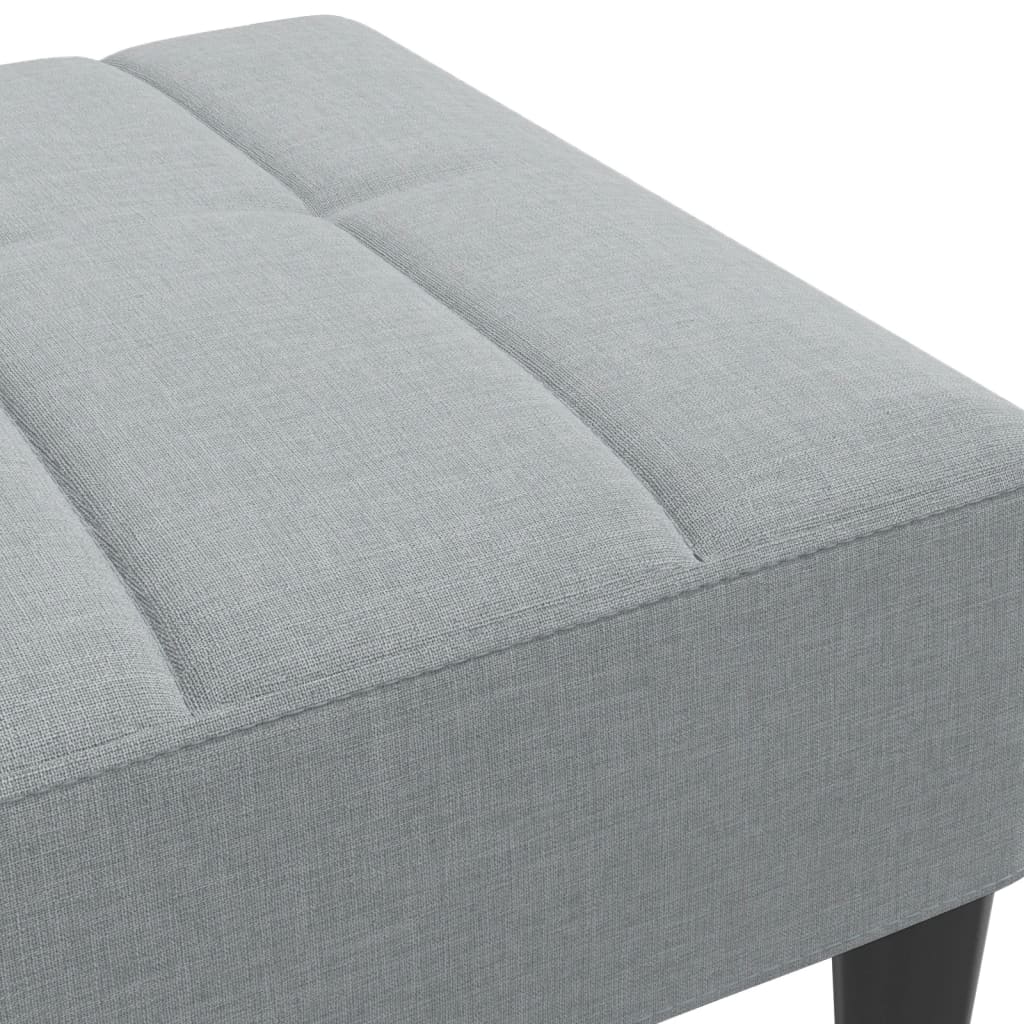 Podnožka Světle Šedá 77 X 55 X 31 Cm Textil