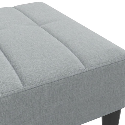 Podnožka Světle Šedá 77 X 55 X 31 Cm Textil