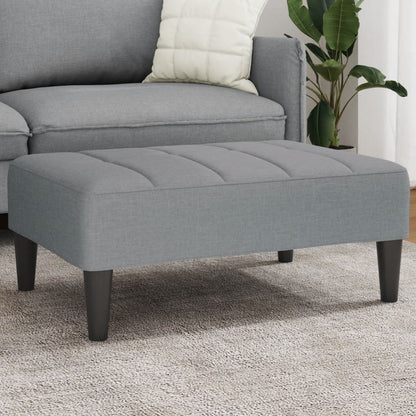 Podnožka Světle Šedá 77 X 55 X 31 Cm Textil