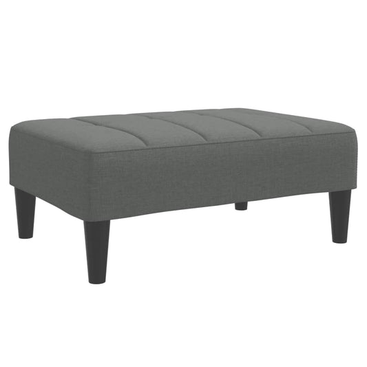 Podnožka Tmavě Šedá 77 X 55 X 31 Cm Textil