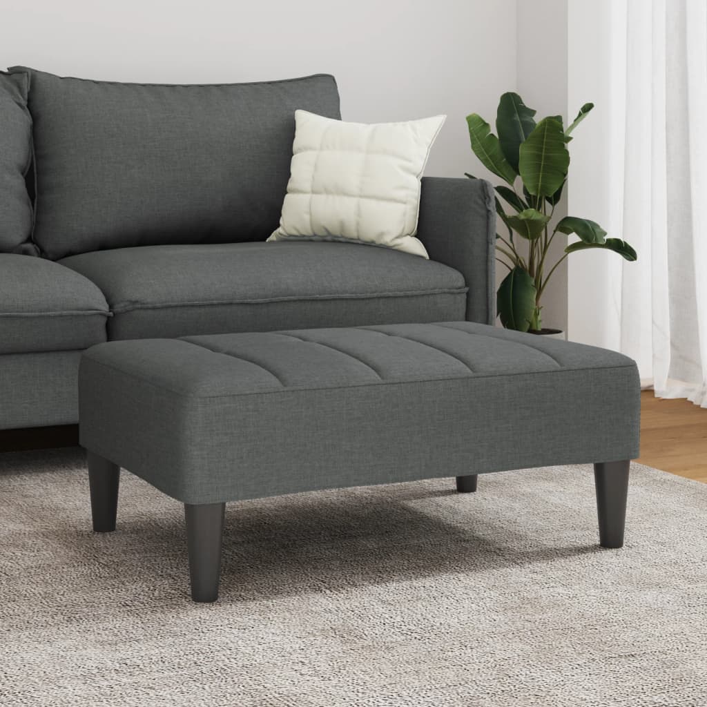 Podnožka Tmavě Šedá 77 X 55 X 31 Cm Textil