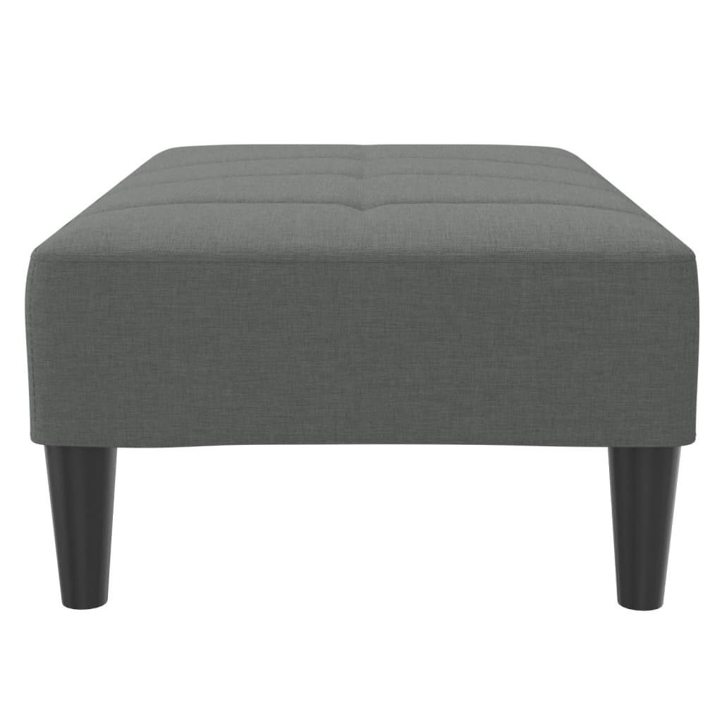 Podnožka Tmavě Šedá 77 X 55 X 31 Cm Textil