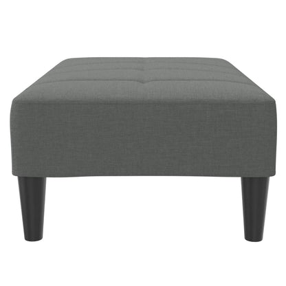 Podnožka Tmavě Šedá 77 X 55 X 31 Cm Textil