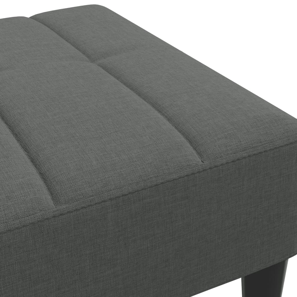 Podnožka Tmavě Šedá 77 X 55 X 31 Cm Textil