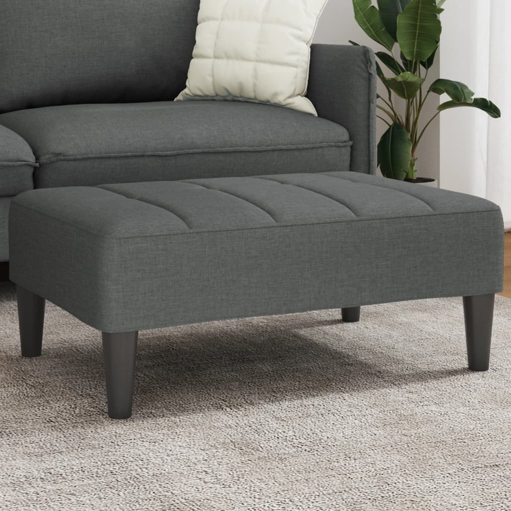 Podnožka Tmavě Šedá 77 X 55 X 31 Cm Textil