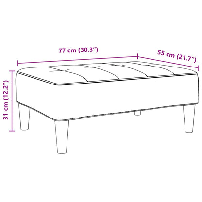 Podnožka Černá 77 X 55 X 31 Cm Textil
