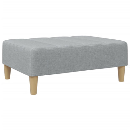 Podnožka Světle Šedá 77 X 55 X 31 Cm Textil