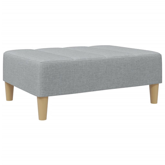 Podnožka Světle Šedá 77 X 55 X 31 Cm Textil