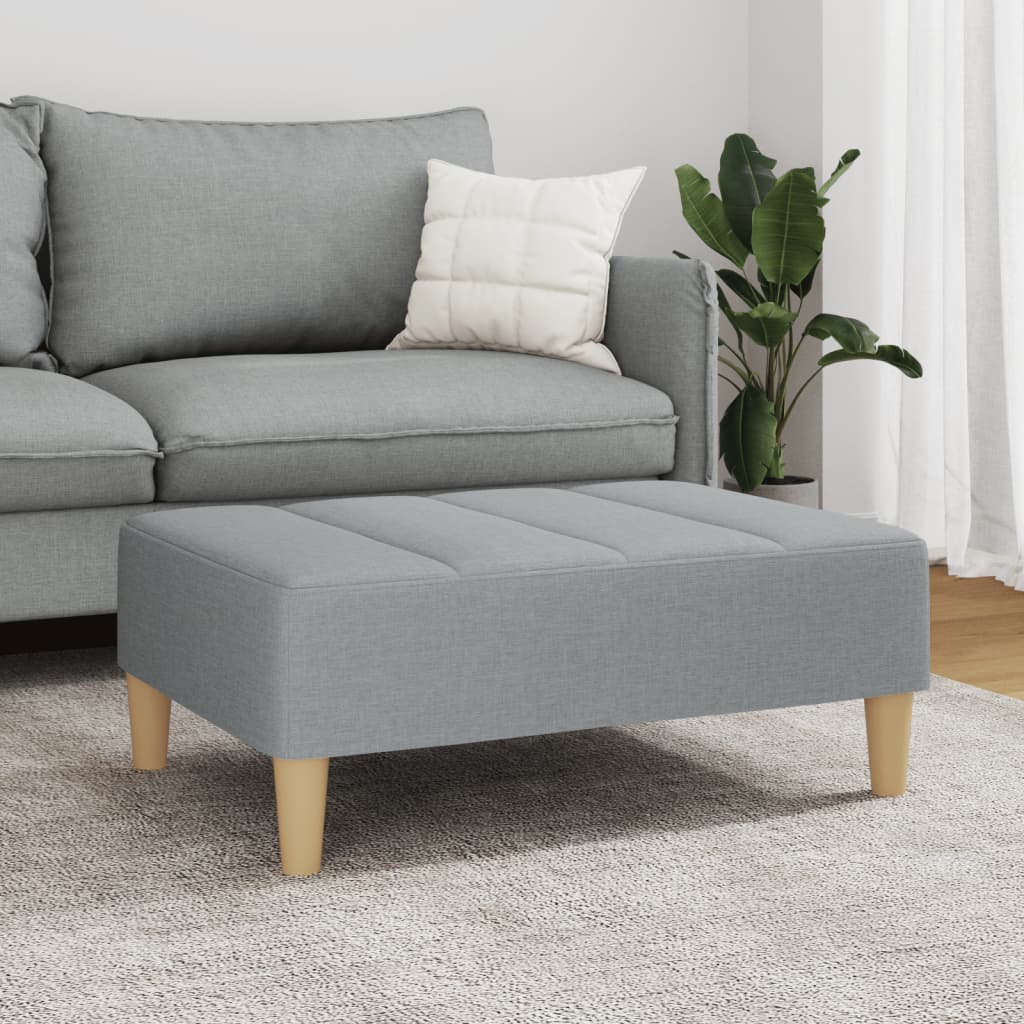 Podnožka Světle Šedá 77 X 55 X 31 Cm Textil