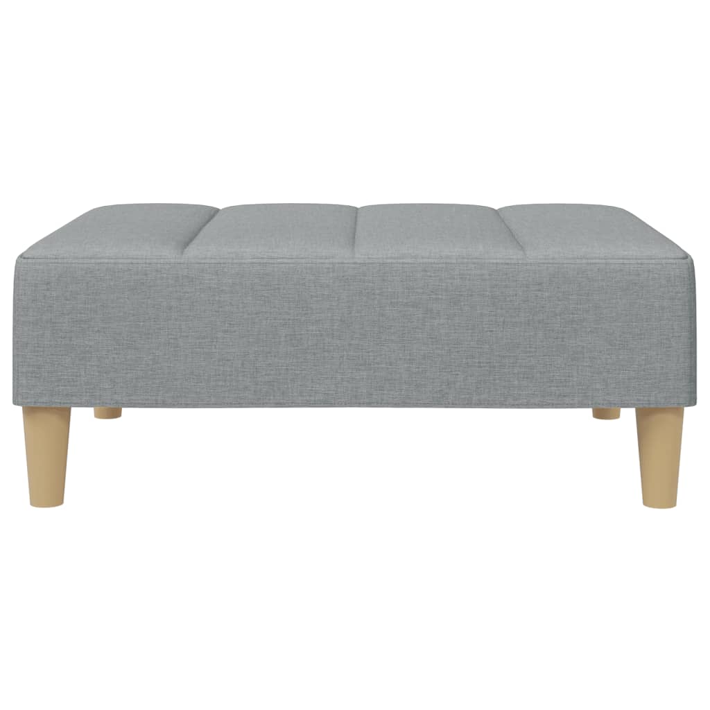 Podnožka Světle Šedá 77 X 55 X 31 Cm Textil